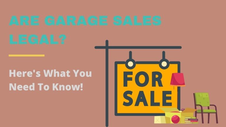 are garage sales legal