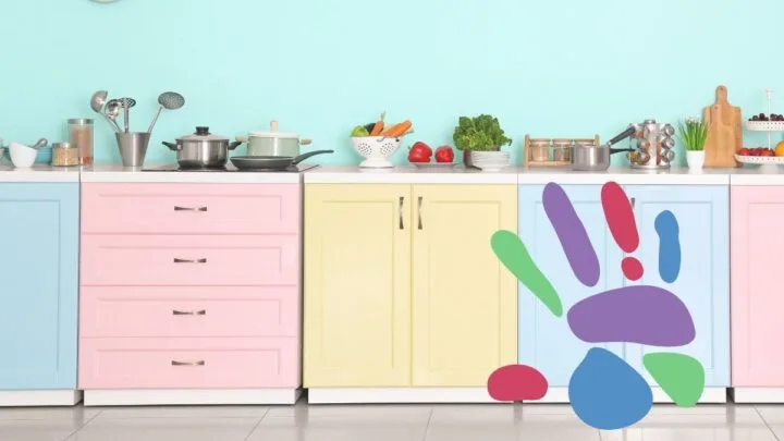 Colored kitchen cabinets