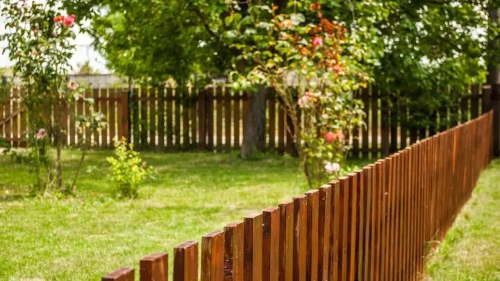 Fence around house