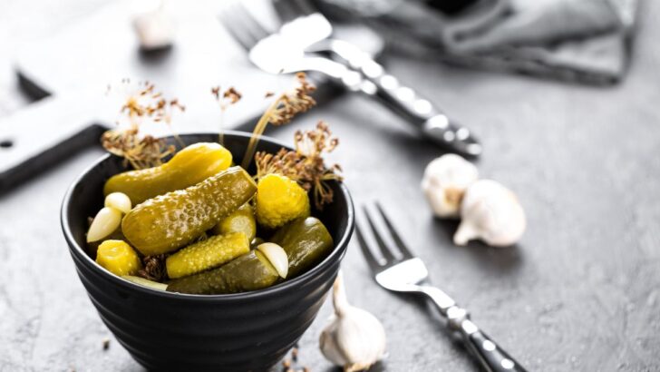 Pickles served in a bowl