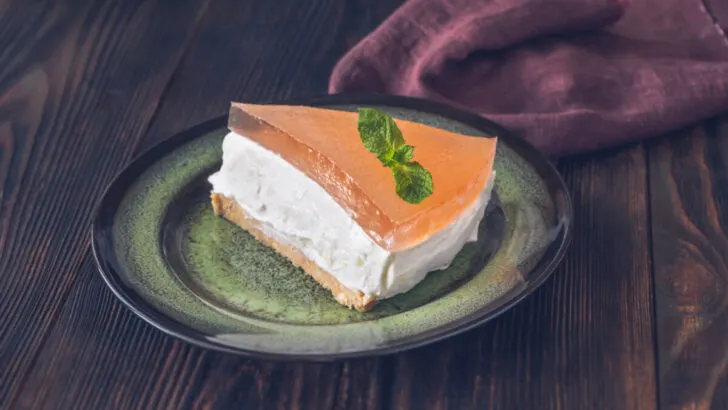 Gelatin grapefruit cheesecake