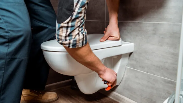 Installing a toilet 