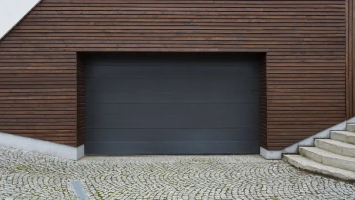 Black garage doors