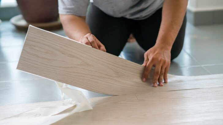 3- Install The Initial Vinyl Plank Flooring Row